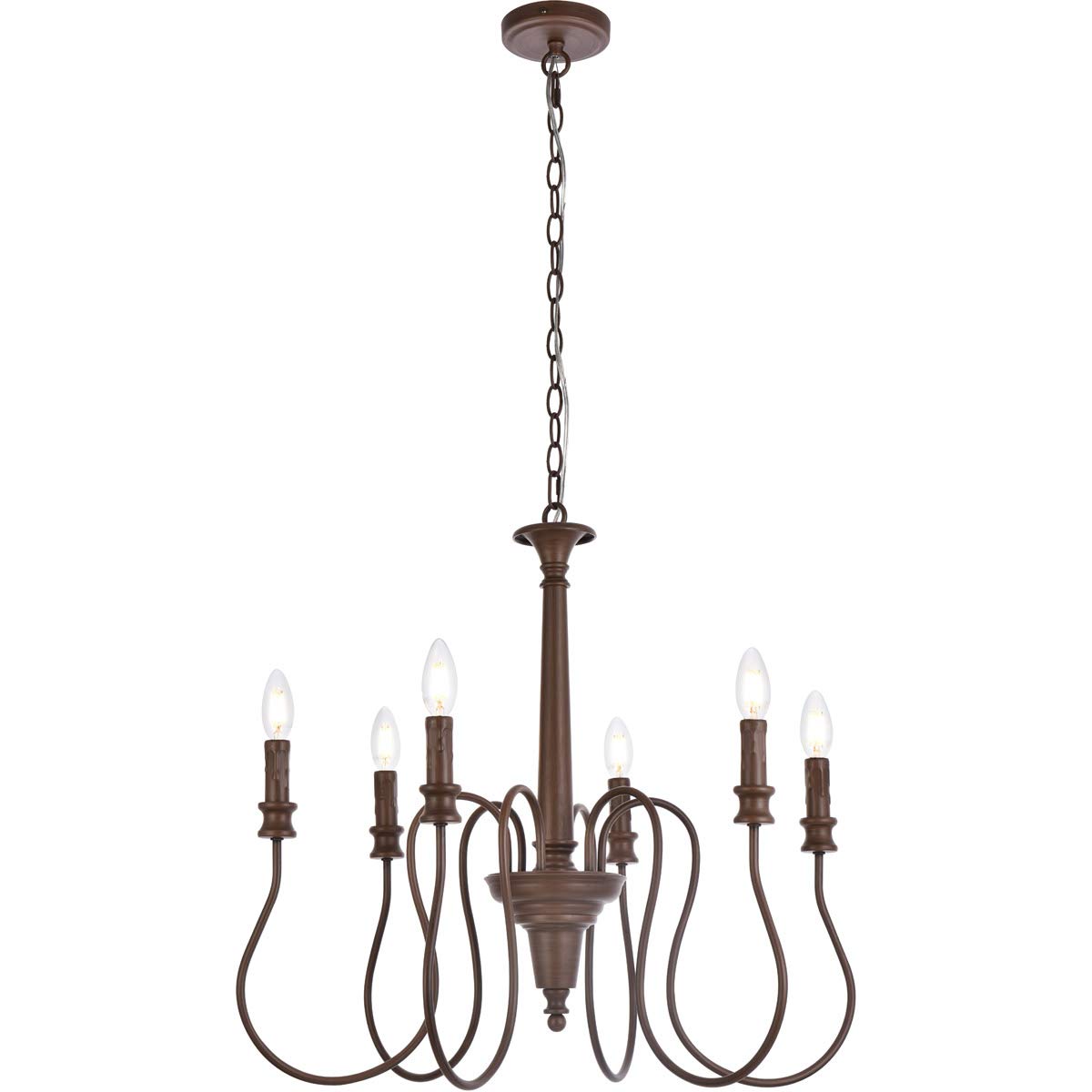 Open Box - Elegant Lighting LD7044D26WOK - Chandeliers Indoor Lighting