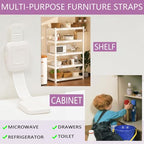 No Drill Adhesive Furniture Anchor, 4 Pack - size: 4 Pack