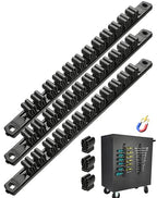 ALOANES Magnetic Screwdriver Organizer 36-Slot Black 3PC for Toolbox - color: Black