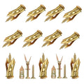 60pcs Drywall Self Drilling Anchors with Screws Kit, 30 Zinc Plated Steel Drywall Wall Anchors (0.47X1.18inch) & 30 Zinc Plated Screws, Easy Application No Drill or Holes in Wall - color: Yellow (0.47X1.18inch)