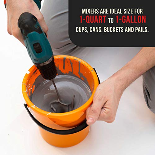 TCP Global Paint Mixer Attachment (Set of 2) - 10" Drill Paddle Mixer