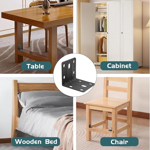 Alise 30 Pack Black 2x2in L Brackets Heavy Duty Metal for Wood Furniture - color: Matte Black, size: (30P) 2X2 inch