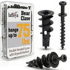 Double-Headed Bear Claw Screw & Anchor, Zinc Drywall Screws Picture Hangers - style: Black Zinc+Long