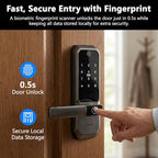 UMIKSMART WiFi Smart Door Lock with Camera, Fingerprint Keypad, App Control - color: Charcoal
