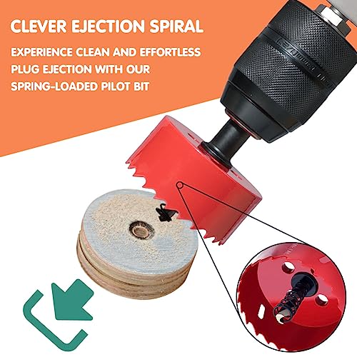 1 in. Bi-Metal Hole Saw Drill Bits - Versatile and Durable Hole Cutter for Wood, Plywood, Plaster Drywall, Ceiling, Plastic Pipe, PVC and Thin Metal - Includes Arbor & Pilot Bit (25mm) - size: 1"(25mm)