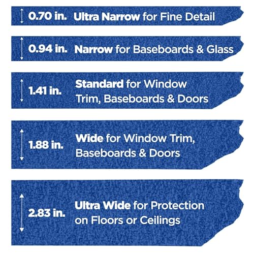 ScotchBlue Original Multi-Surface Painter's Tape, 0.70 Inches x 60 Yards, 1 Roll, Blue - size: 0.70" Width