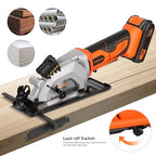 Yunirvana Mini Circular Saw, 20V 3400RPM Professional Cordless Circular Saw - style: 2.0Ah Circular Saw