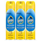 Pledge Dust & Allergen Multisurface Cleaner Spray, Lemon, 9.7 oz, (3-Pack) - size: 9.7 Ounce (Pack of 3)