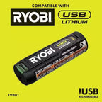 RYOBI USB Lithium Rotary Tool KIT with 2.0 AH USB Lithium Battery and Charging Cable FVM51K