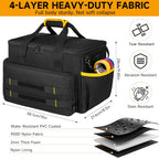 Tool Bag 15-Inch, Heavy-Duty Tool Storage Organizer, Portable Tool Box Tote - color: Black