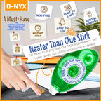 D-NYX 8 Pack Double Sided Tape Roller, Scrapbook Supplies, Glue Tape Roller for Crafts, School Office Journaling Supplies, Double-Sided Permanent Adhesive Tape Runner for Scrapbooking - size: 8 Pack