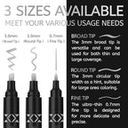 BIGTHUMB 3Pcs Liquid Chrome Paint Markers, Gloss Mirror Marker, Oil-based Permanent Chrome Maker, Reflective Metallic Pen Markers for Repairing, Model Painting DIY Art Projects, Silver - style: 3PCS Silver