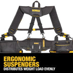 DEWALT Professional Tool Belt Organizer With Suspenders and 25 Pockets, Heavy Duty Construction (DWST540602) - size: One Size, style: Tool Rig w/Suspenders