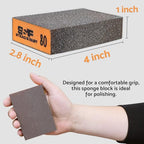 S&F STEAD & FAST Sanding Sponge 60 80 120 180 220 320 Grit 6 Pc, Tack Cloth