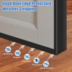 Rubber Edge Trim, Self-Adhesive U Shaped Edge Protector for Plywood, Cabinet, 1-5/8" Wood Edge Banding, Flexible Furniture Repair, EPDM Material, Fit 1-5/8"(41mm), Length 10Ft, Black - size: Fit 1-5/8"- L10'