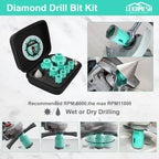 Tile Hole Saw Kit - (6/8/10/25/35/50/65mm+10mm Finger Bit+50mm Chamfer Bit+Adapter) and 4.5 Inch Diamond Saw Blade Cutting Disc Wheel