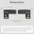 Ultra Slim TV Mount Slim Fit Wall Mount for 43 to 85 inch 2021 Samsung Neo QLED, Q SeriesTVs, Crystal UHD TVs, The Frame TV (excluding Q80A, AU7000), Hold up to 132 lbs, Max VESA 1200x800