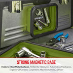 Collapsible Magnetic Parts Tray Set - 3 Different Sizes - Olive Green - color: Olive Green