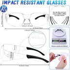 80 PCS Clear Safety Glasses Bulk for Men Women ANSI Z87.1 Safety Goggles - color: Clear