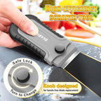 DIYSELF 2 Pack Paint Scraper Tool with 30 Razor Blades, Stove Top Cleaner Tools - color: Gray, size: 2 Pack