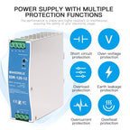 MAKERELE 120W 12V AC to DC DIN Rail Power Supply - style: 120W-12V