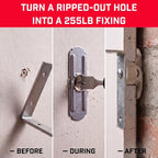 Bullfix Drywall Anchor Repair Kit - Heavy Duty, Holds 255lbs - 4 Pack