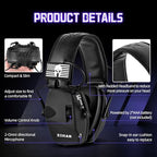 ZOHAN Electronic Shooting Earmuffs with Patches, 2Pack Hearing Protection for Shooters, NRR 23dB Noise Reduction, Gun Range Ear Protection Headphones(Black+Black) - color: With Patches-black&black