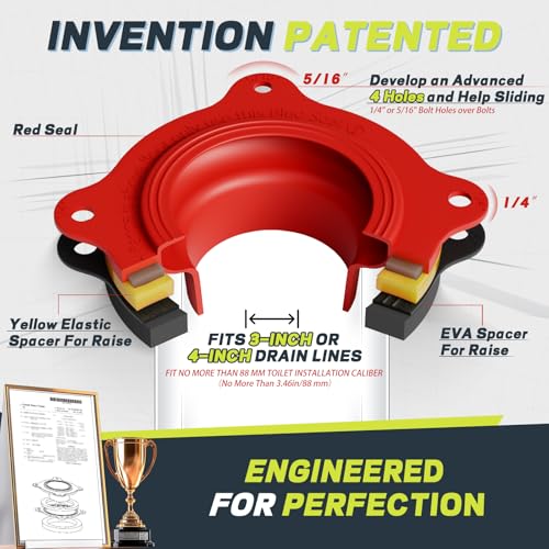 Toilet Flange Repair Kit & Elastic Wax Ring with Caulk Tape, Universal Fit - style: TF02-RI Flange Kit