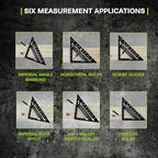 TRACER 7 in Aluminum Rafter Square - Framing Carpenter Triangle Ruler - size: 7 inch