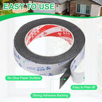 PATIKIL 5Roll Sponge Rubber Foam Tape, 63/64" W x 1/32" t x 16.4ft l Self-Adhesive Foam Insulation Tape Weather Stripping for Window Door Soundproofing Weatherstrip AC Seal Strip, Black - size: 63/64" x 1/32" x 16.4ft