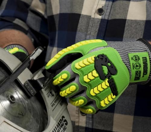 MAGID T-REX HPPE Construction Impact Gloves, ANSI Level A5, 12 Pair - size: 11/XXL, style: 12 Pair