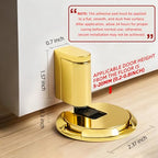 Magnetic Door Stop, Windproof Floor Door Stopper, 1 Pack - color: Bright Gold