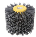 Enhance Your Wooden Furniture with SIGNI Abrasive NYLON Drawing Wheel Drum Burnishing Polishing Brush - Ideal for Floor Polishing, 120X100mm Size, 120 Grit - Pack of 1 - size: 120 Grit, Black