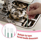 Prelady 30Pcs Sewing Machine Cleaning Kit, Durable Storage Box, Multi Brushes & Screwdriver, Universal Maintenance Tools for Household Sewing Machines