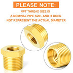 GASHER 20PCS Brass Hex Bushing Fitting Kit - 1/4" - 1/8", 3/8" - 1/4", 1/2" - 3/8", 3/4" - 1/2" - style: Hex Bushing Kit（20Pcs）