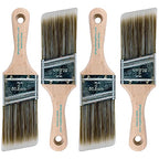 Vermeer Paint Brushes, 2 Inch Stubby Angled Paint Brush, Cut-in, 4 Pack
