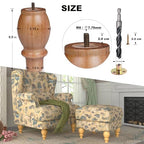 6 Inch Wood Furniture Legs Set of 4 Heavy Duty,Solid Furniture Feet Replacement for Cabinet,Dreeser,Table,Chair,Ottoman - Wooden Couch Legs Sofa Legs - color: Natural, size: 6 Inch