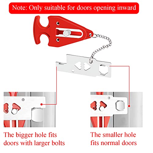 Portable Door Lock for Travel, No-Drill Hotel Security Lock -1 Pack - color: Lock 1Pack