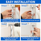 TamBee 6 Inch Gate Handle Outdoor 304 Stainless Steel Door Pull Handle Rustproof Barn Door Handles for Fences Garage Yard Kitchen Bathroom (4 Pack) - size: 4 Pack 6 Inch Stainless Steel