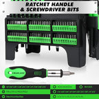 141-Piece Magnetic Screwdriver Set with Plastic Rack, Torx/Slotted/Phillips Precision Screwdrivers, SAE & Metric Hex Key Kit, Ratchet Handle & Screwdriver Bits, DIY Tools for Gift - style: 141-Piece Magnetic Screwdriver Set