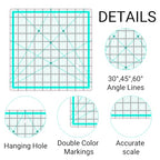 12 Quilting Rulers(2.5",3.5",4.5",5",5.5",6",6.5",7",8.5",9",10",12") - color: Multi
