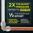 SharkBite Max 1 x 1 Inch Ball Valve with FNPT Connector, Push to Connect, PEX Pipe, Copper, CPVC, PE-RT, HDPE, UR22187 - size: 1 in. x 1 in., style: SharkBite Max