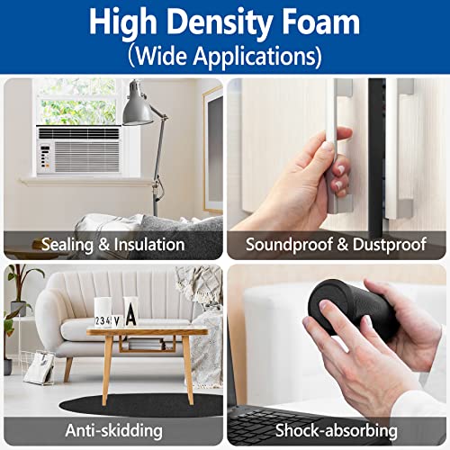 Self Adhesive Foam Tape Weatherstrip 1in x 1/16in x 66Ft High Density Foam Insulation Strips Foam Seal Weather Stripping with Strong Adhesive for Door and Window Sound Isolation Soundproofing - size: 1in x 1/16in x 66Ft