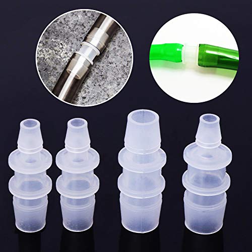 Plastic Hose Barb Reducer Pipe Fittings, 3/8" to 3/16" Hose ID Connectors Joint Splicer Mender Adapter Union Boat Water Air Aquarium O2 Fuel (Pack of 3) - size: 3/8" to 3/16"