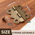 LEFTSTARER 60Pcs 1.2In Antique Cabinet Door Hinges with Screws, Bronze Butterfly Style, Small Hinges for Crafts Cabinet Wooden Jewelry Boxes (A.60 Butterfly Hinges) - color: A.60 Butterfly hinges
