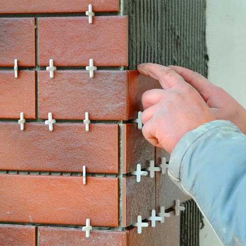 uxcell 1600Pcs Tile Spacers, 1mm 1/32" Cross Shape Wall Floor Tile Spacer Tiling Tools for Ceramic Tile Installation, White - size: 1mm