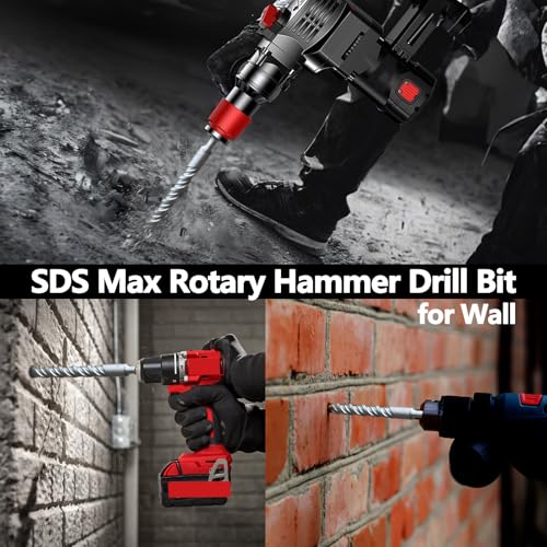 3/8 x 23.6 SDS Max Rotary Hammer Drill Bit, 10x600mm Masonry Drill Bit - size: 10mm ( 3/8 in ) Diameter, style: Length :600mm / 23.6 inch
