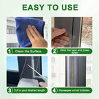 Qoqooice Transparent Window Weather Sealing Tape 2 Inch x 33 FT Weather Stripping Residue-Free Clear Window Insulation Tape for Doors Windows and Shower Glass Gaps - size: 2 In * 33 FT Clear
