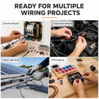 KF CPTEC Wire Crimper Kit 9PCS, AWG 22-2, Tool-Free Quick-Change Dies