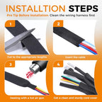2:1 Ratio Automotive Heat Shrink Braided Sleeving 2''-8ft - size: 2''-8ft